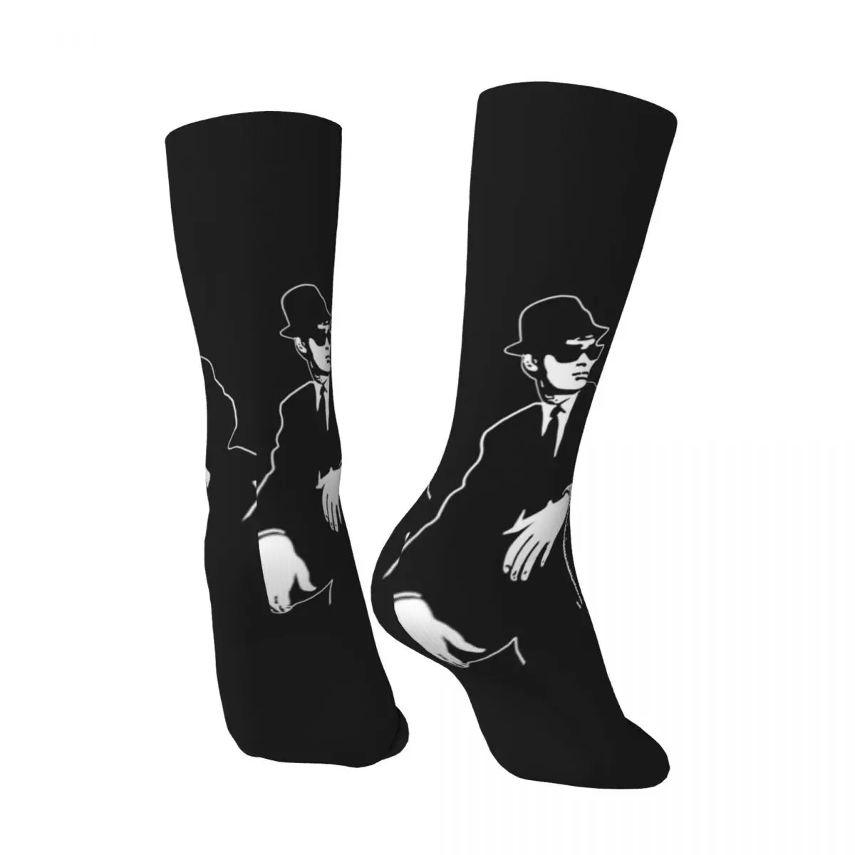 Blues Brothers Socks Winter Jake Elwood Stockings Gothic Women Men Warm Soft Socks Pattern Climbing Anti Sweat Socks