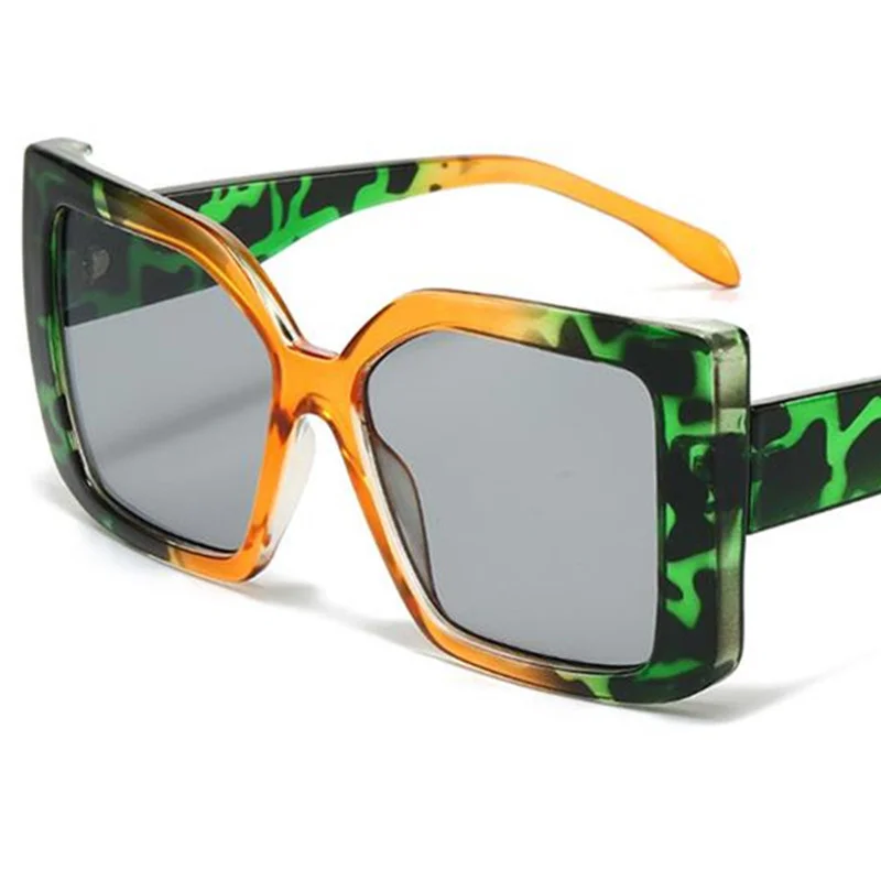 HOT Unisex Oversize Frame Sun Glasses Patchwork Frames Anti-UV Spectacles Eyeglasses Personality Square Sunglasses