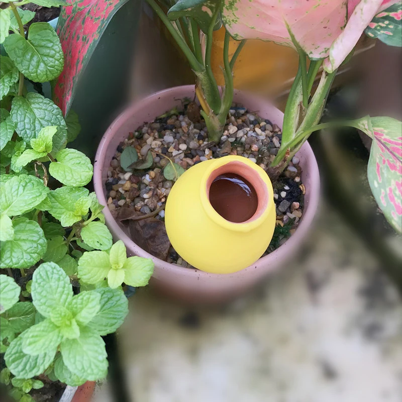 Sistema de riego por goteo automático, suministros de cultivo de maceta portátil, gotero de cerámica, Seeper de agua, autorriego, 1 unidad