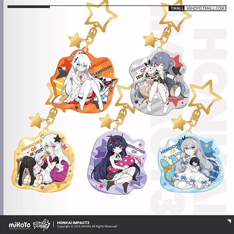 Honkai Impact 3rd Official Merch miHoYo Original Authentic Small Herrscher Series Metal Keychain Pendant