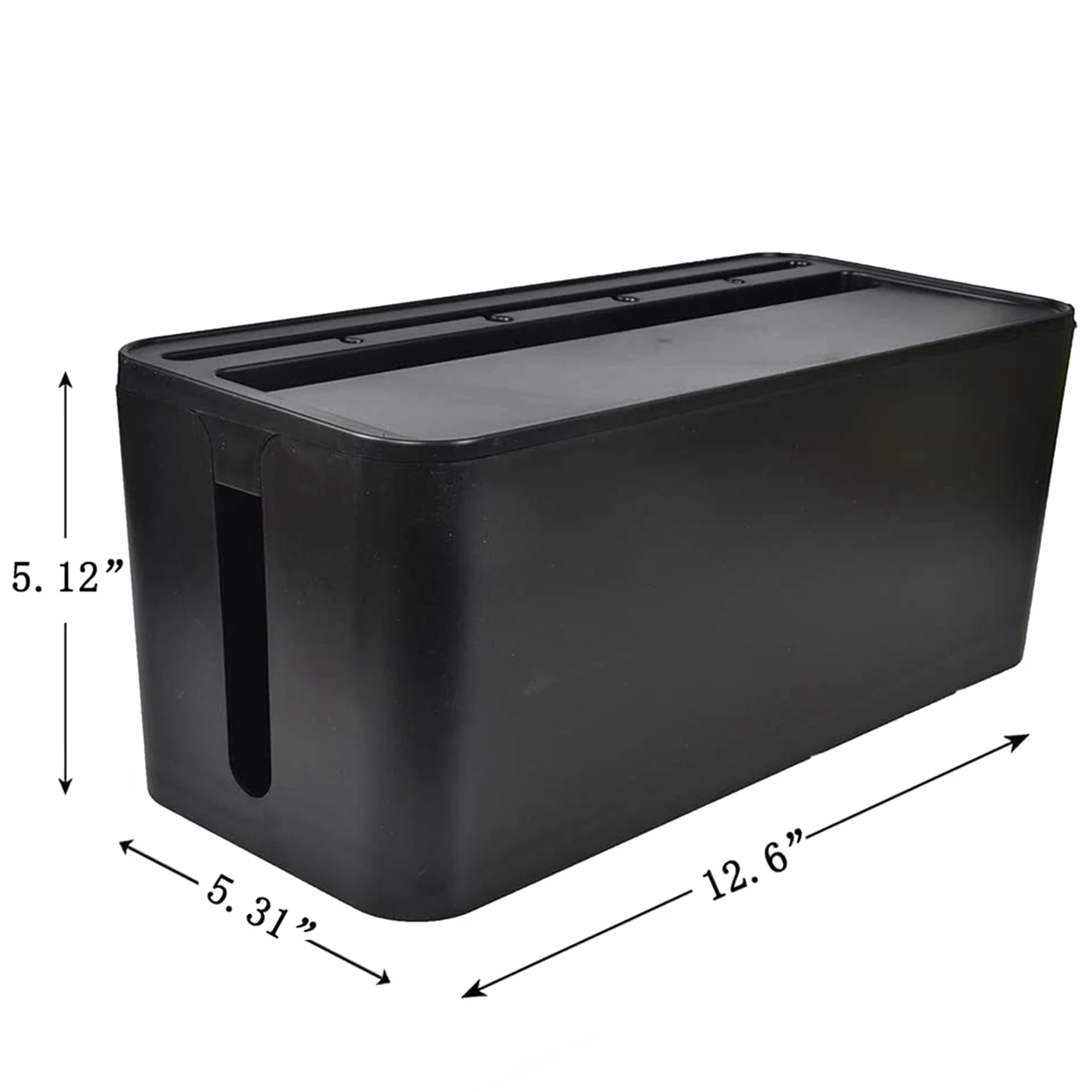 2X Cable Management Box For Desk Cable Management And Power Strip Box Solutions(Black)-Y18A