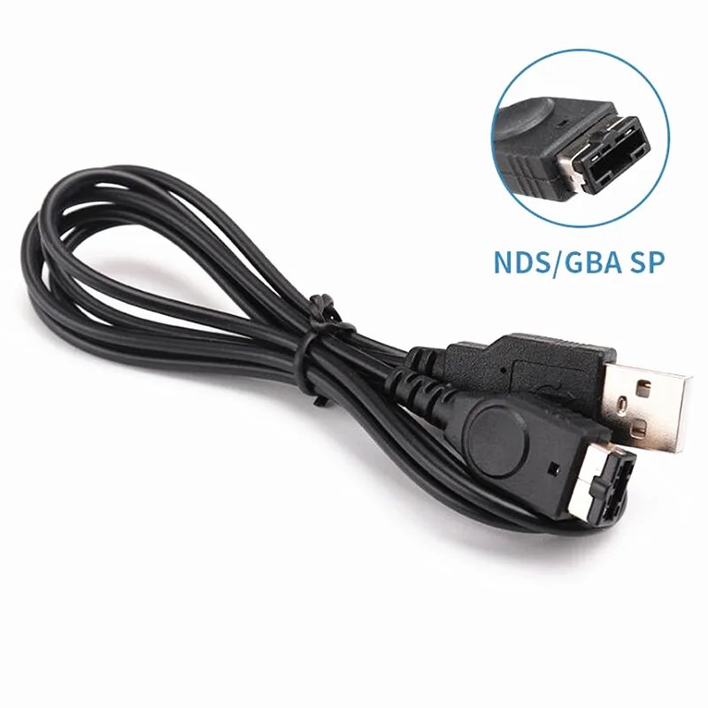 100pcs Black USB Charging Advance Line Cord Charger Cable For/SP/GBA/GameBoy/Nintendo/DS