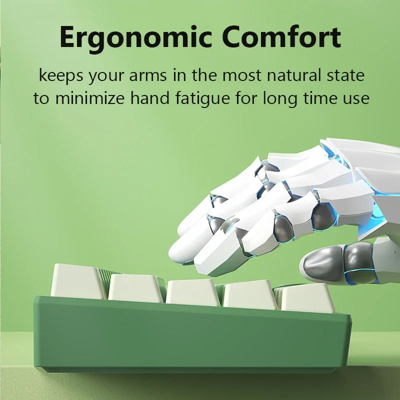 Wired Mechanical Keyboard Ergonomics 68 Keys RGB Hotswap Type-C Gaming Keyboard PBT Keycaps Keyboards For PC Computer Laptop