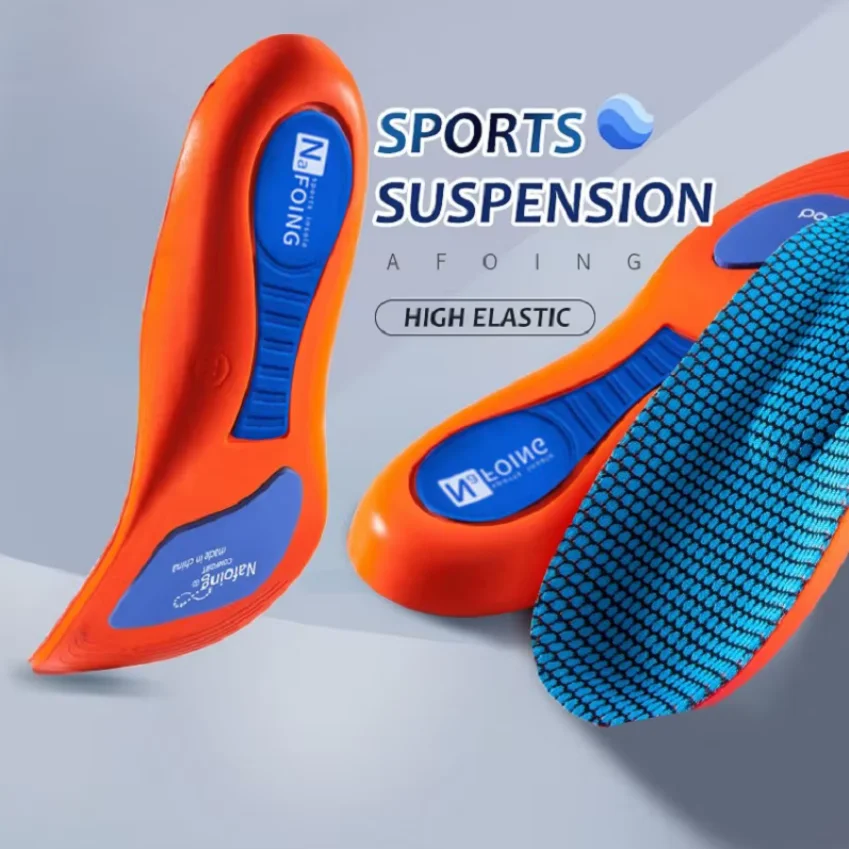 EVA Orthopedic Sport Insoles Breathable Shock Absorbing Inserts for Running Basketball Men Women