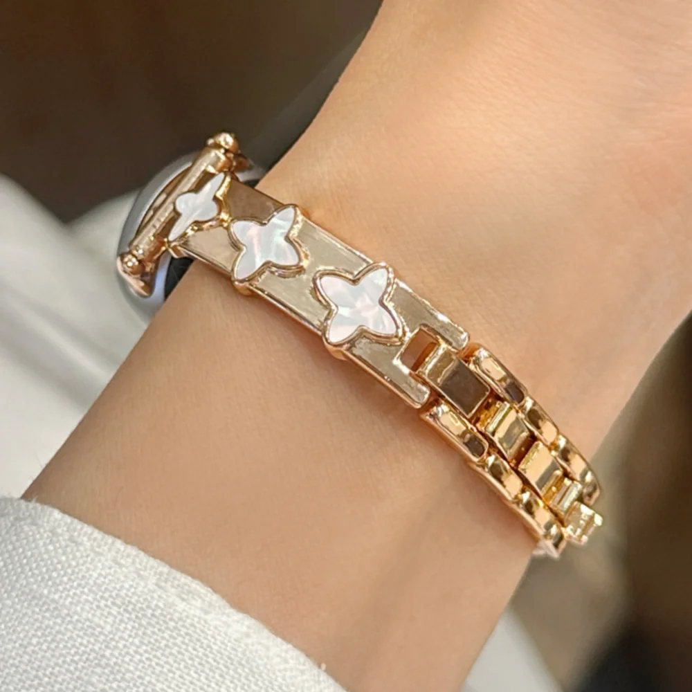 

Bling Metal Watch Bands For Mi band 8 9 10 Slim Link Wristband with Adjustable Buckle for Mi band 8/9 Pro Redmi Watch 4 5 Correa