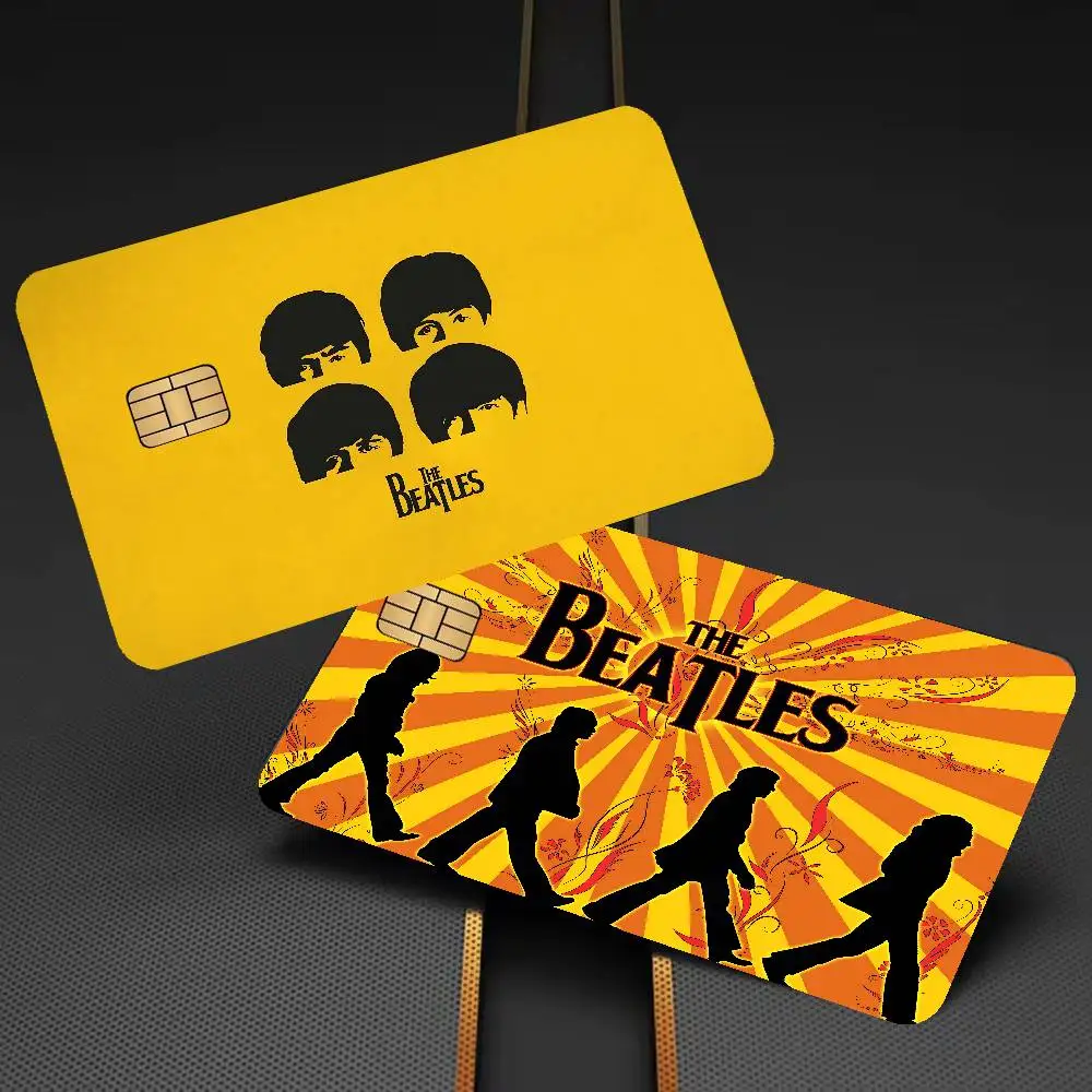 T-The-B-Beatles Rock Band Credit Card Skin Stickers No Adhesive Residue Water Proof for VISA Credit Card Subway Access Card