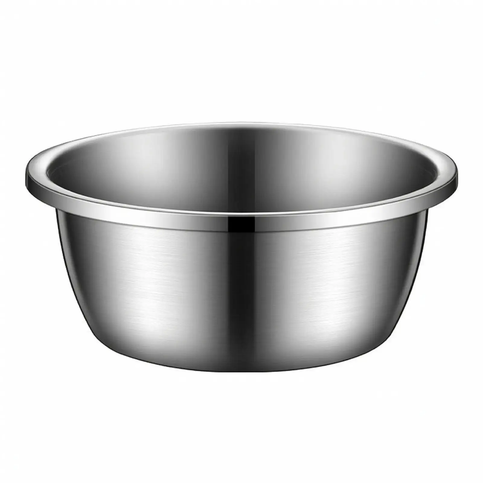Stainless Steel Kitchen Mixing Basin 304 Food Prep Vessel for Everyday Use Tapered Sides Easy Clean Polished Metal
