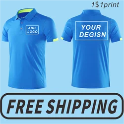 Summer Quick-drying Sports Polo Shirt Custom Design Company Brand Logo/print Embroidery Breathable Lapel Short Sleeve PoloShirts