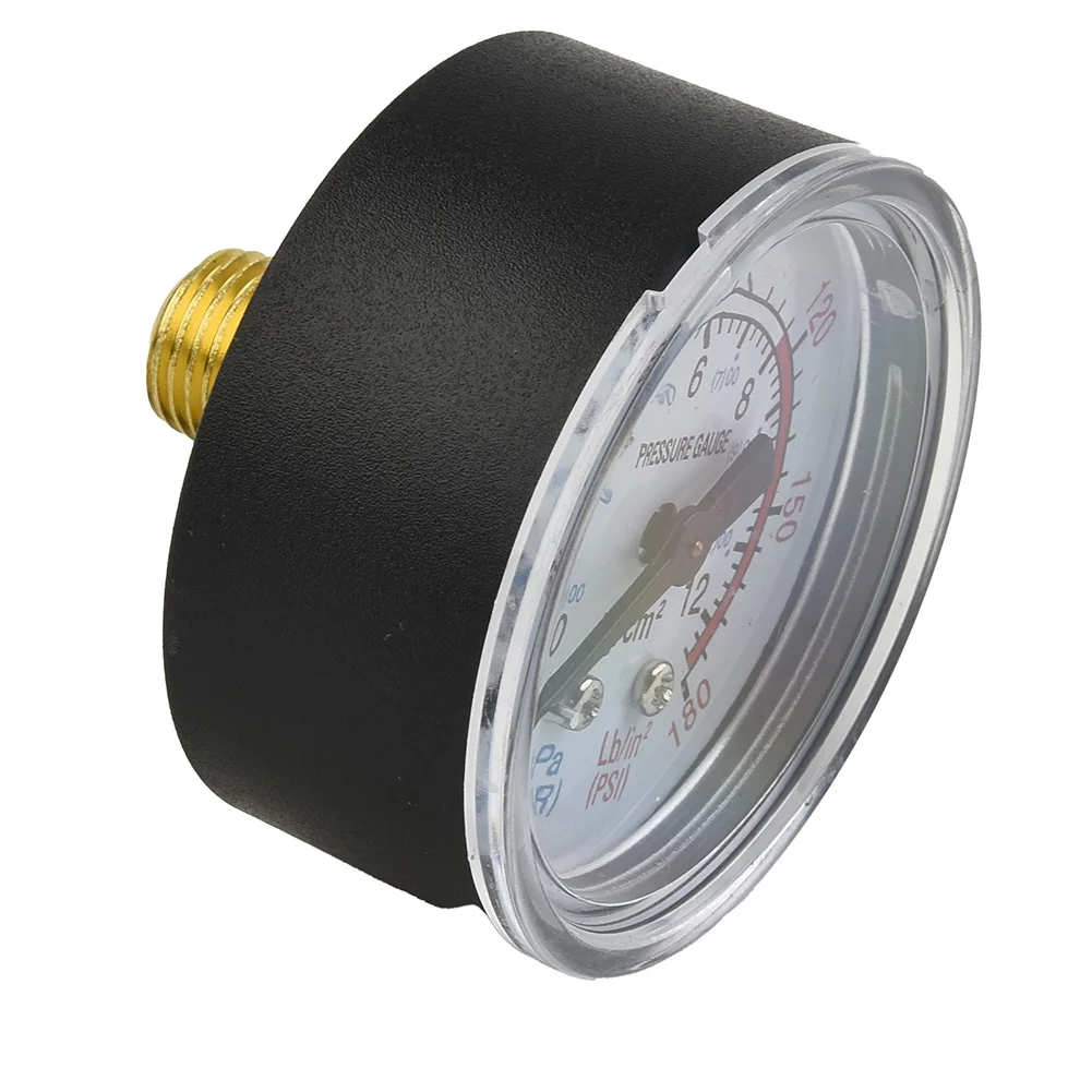 50mm 0-180psi 0-12bar Water Pressure Dial Hydraulic Pressure Gauge Meter Manometer For Air Compressor 1/4'' BSP Thread