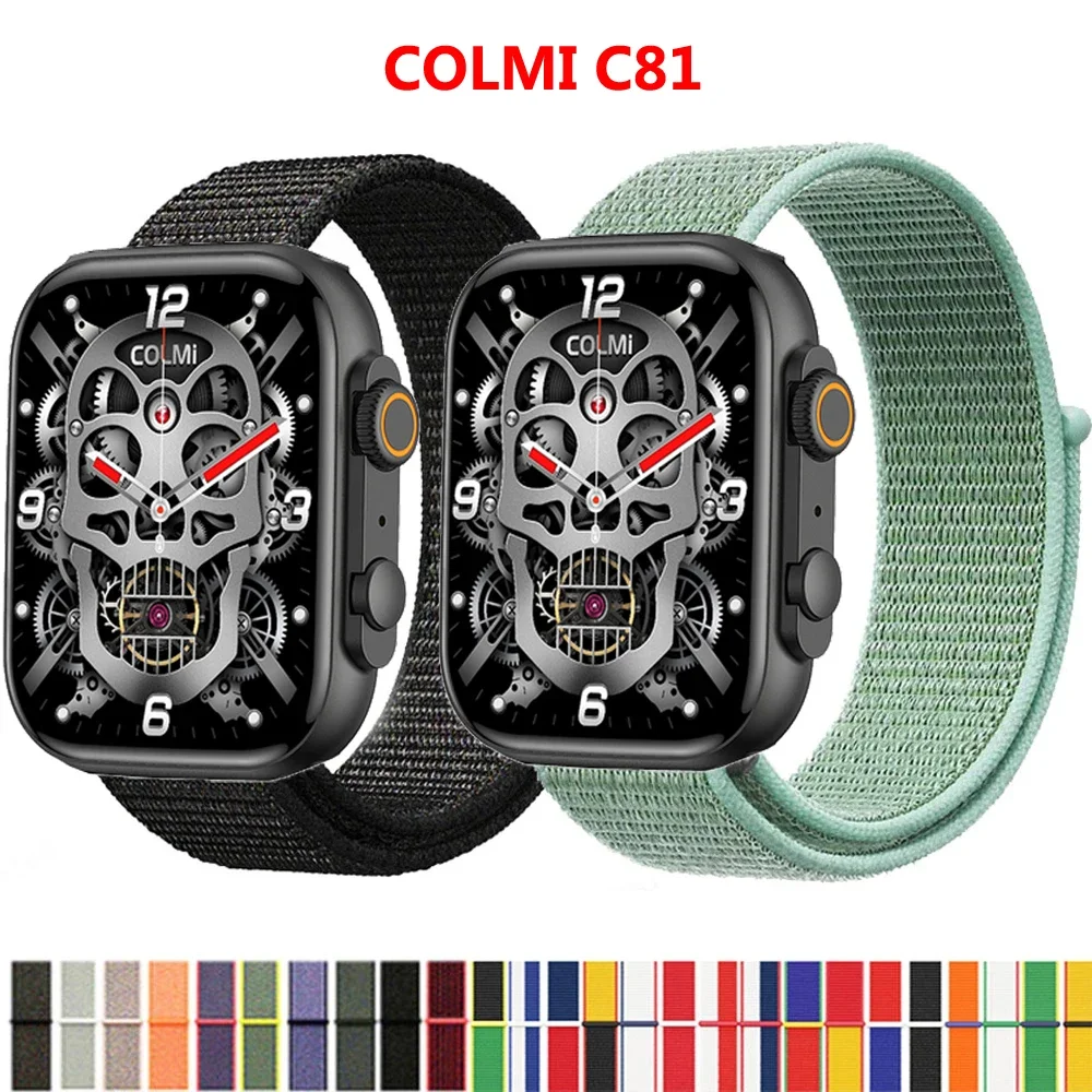 

22mm Nylon Loop Strap for COLMI C81 P71 P68 P60 Smartwatch Replacment Bracelet Sport Watchband Correa for COLMI P68 P60 Band