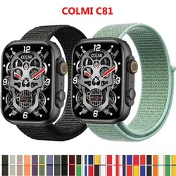 22mm Nylon Loop Strap for COLMI C81 P71 P68 P60 Smartwatch Replacment Bracelet Sport Watchband Correa for COLMI P68 P60 Band