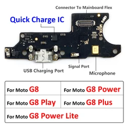 USB Charger Board PCB Flex For Motorola Moto G8 Plus Play Power Lite USB Port Connector Dock Charging Flex Cable