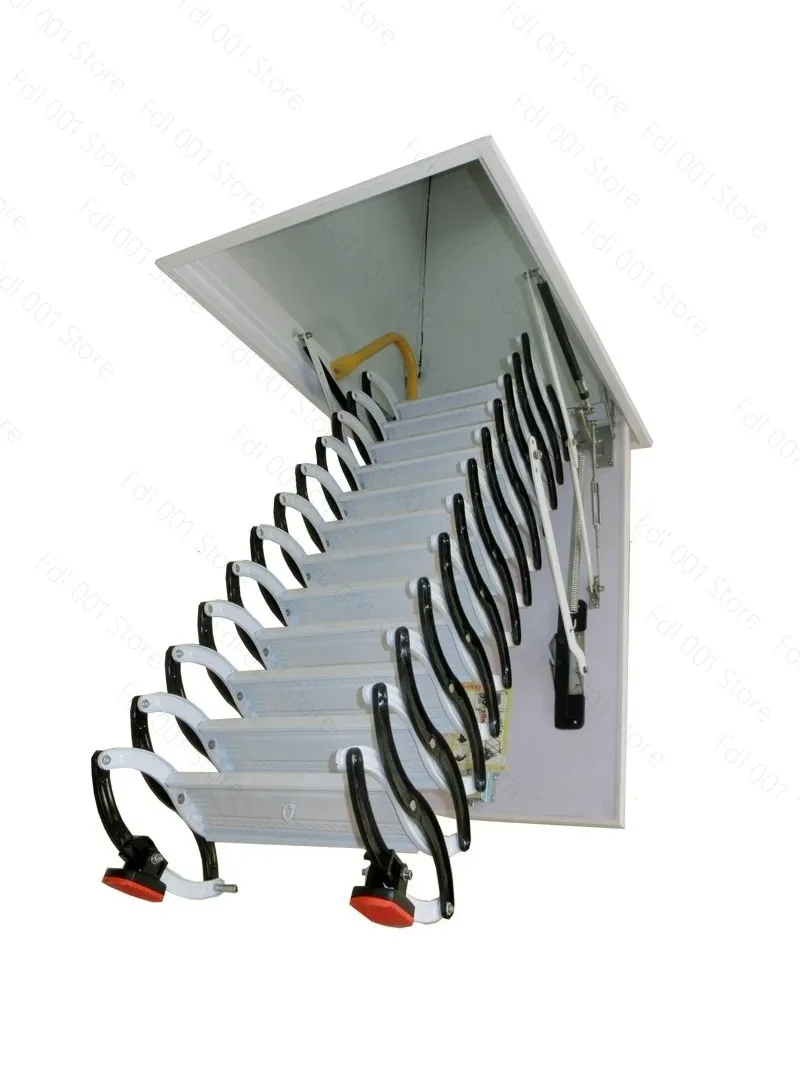 Attic extension stair ladder Household hidden lift ladder Pull ladder Folding duplex villa maintenance Customized telescopic