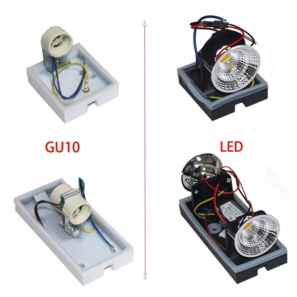 GU10 Simple Modern Wall Light For Garden Patio 5W 10W Waterproof Outdoor LED Wall Lamp Double Head Lighting Aluminum AC110V 220V