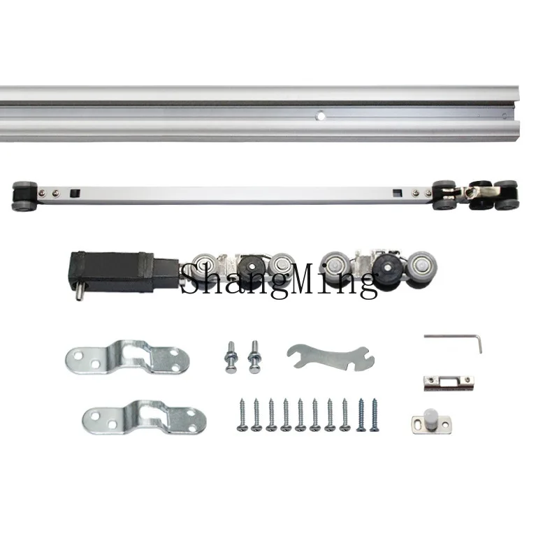 DSA hidden pocket door slide rail sliding sliding sliding door crane rail full set of pulleys double buffer hardware accessories