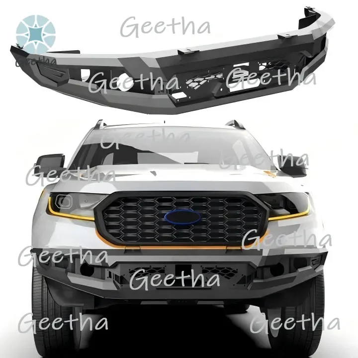 

FORBlack Steel Front Bumper For Ford Ranger T8 T9 2019-2026 4x4 Off-road Pickup Front Bull Bar