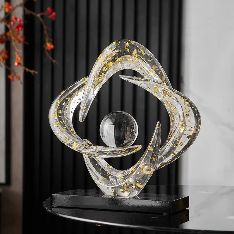 Nordic Luxury Spatial Art Ornament Modern Minimalist High-End Wine Cabinet Model Premium Home Decoration تحف كبيره للمنزل FYFM