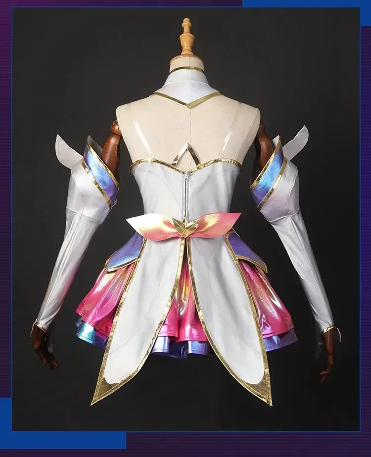 LOL Star Guardian Kaisa Cosplay Costume gioco LOL Kaisa Cosplay figlia del vuoto parrucca gonna uniforme donna Sexy Party Suit