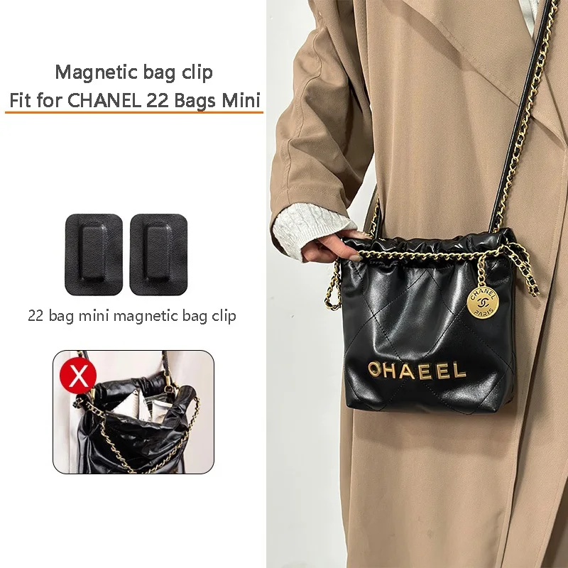 Magnetic bag clamp, bag sealing magnetic buckle Fit for Chanel 22 Bag Mini bag,Anti wear and tear Bag accessories