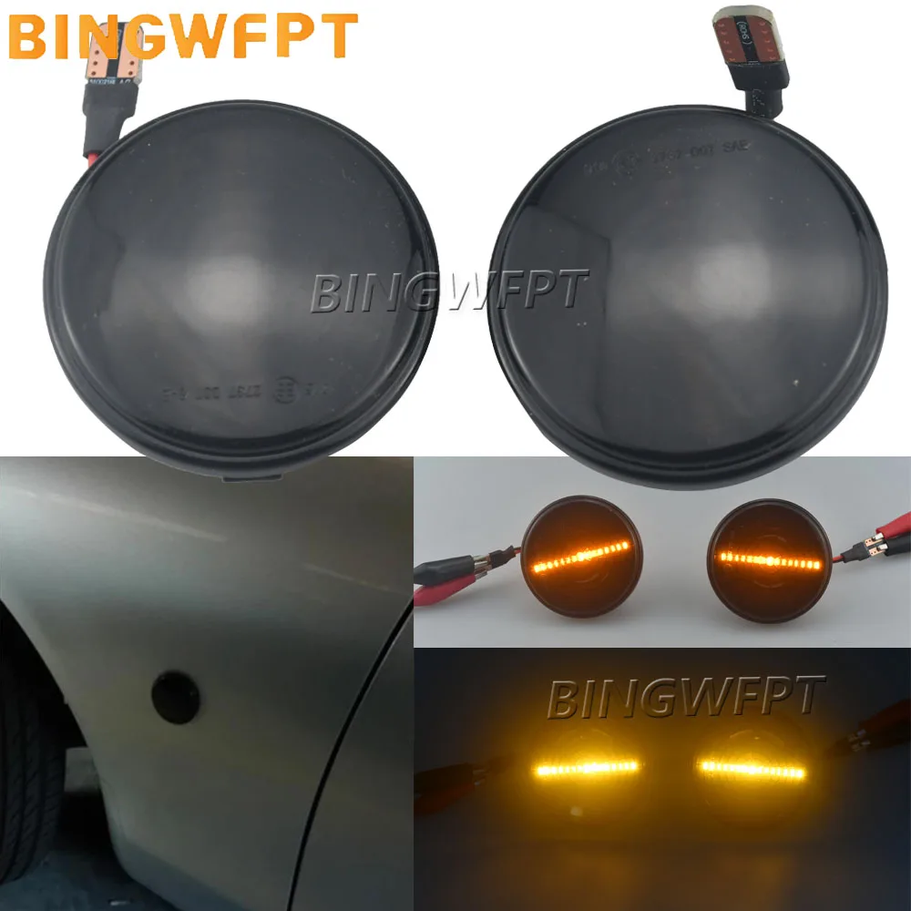 2PCS For Mazda MX5 MX-5 MK1 MK2 MK3 Turn Signal Lights LED Side Marker Light Repeater Lamp Flowing Indicator 1989 1999 2000-2015