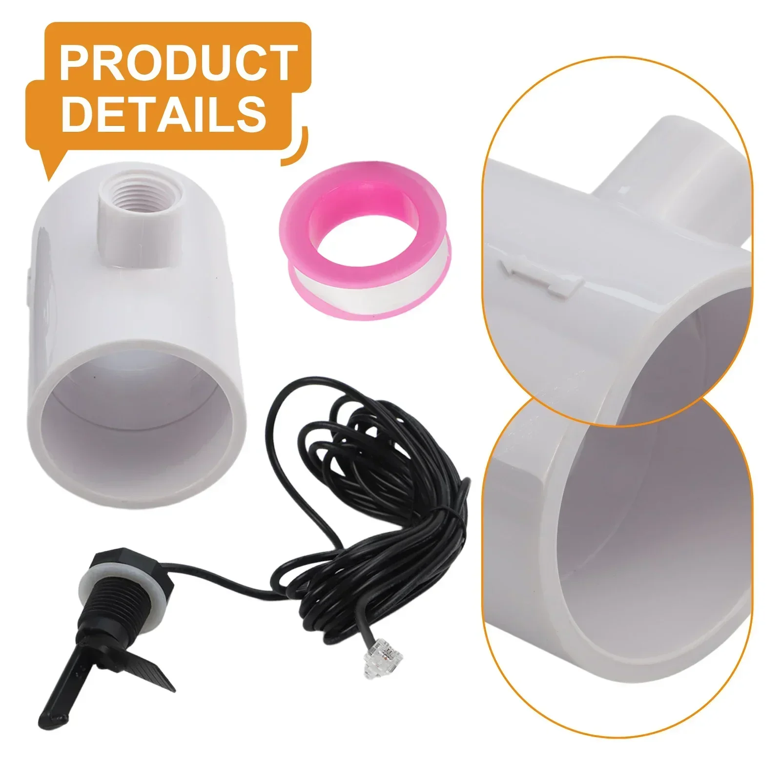 Pool water flow switch with tee pipe 12 NPT thread 45 meter cable FS 320 model for water oil and gas flow measurement