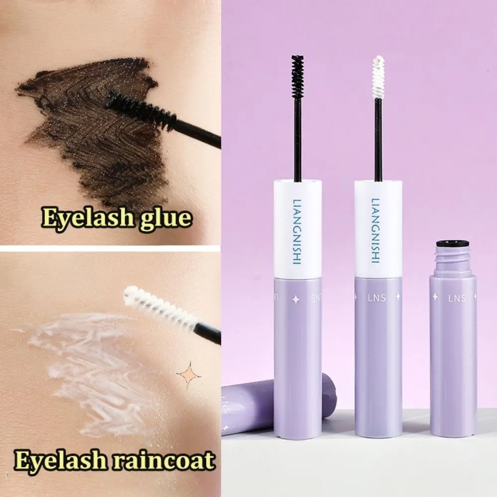 Zijdevezelborstel Wimperlijm Mascara Lash Lift Vormgeven Pluizige Wimperverlenging 2-in-1 Verlenging Wimpers Krultang Vrouwen