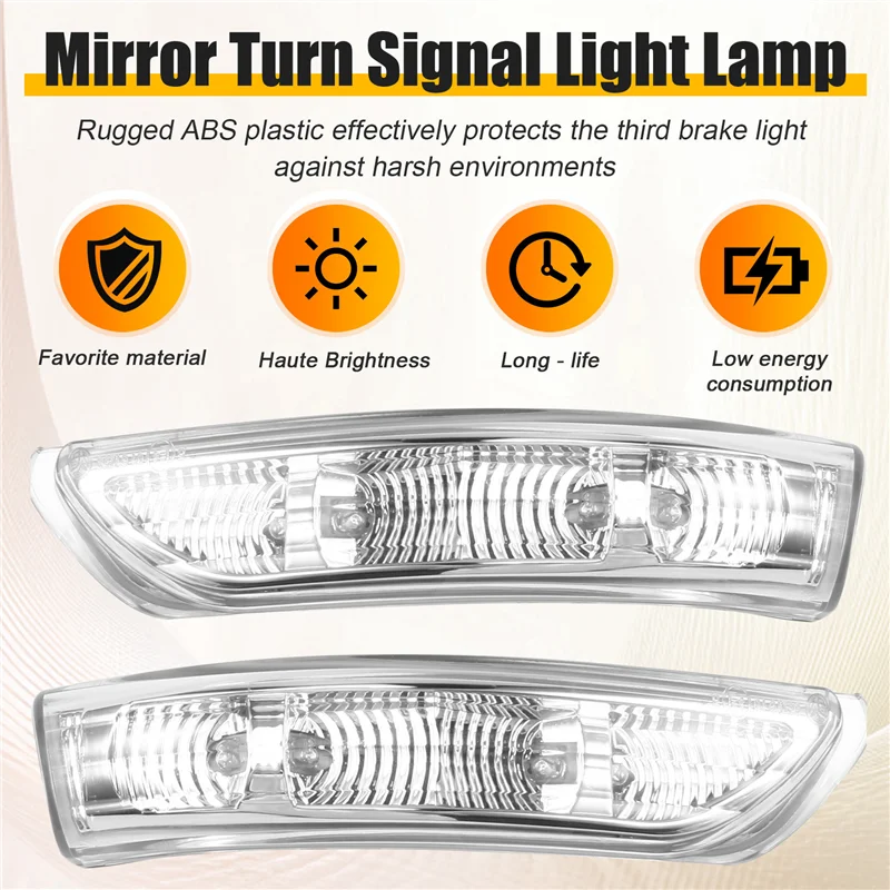 

A99F-For Hyundai Sonata 2008-2010 Tucson 2009 - 2014 Car Outside Rearview Door Side Mirror Turn Signal Light Lamp