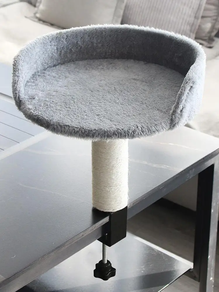 

Cat Desk Bed 360 Rotating Hammock for Cat Desk Clamp Kitten Bed for Kittens Pets Animals Indoor Home Apartment Living Room