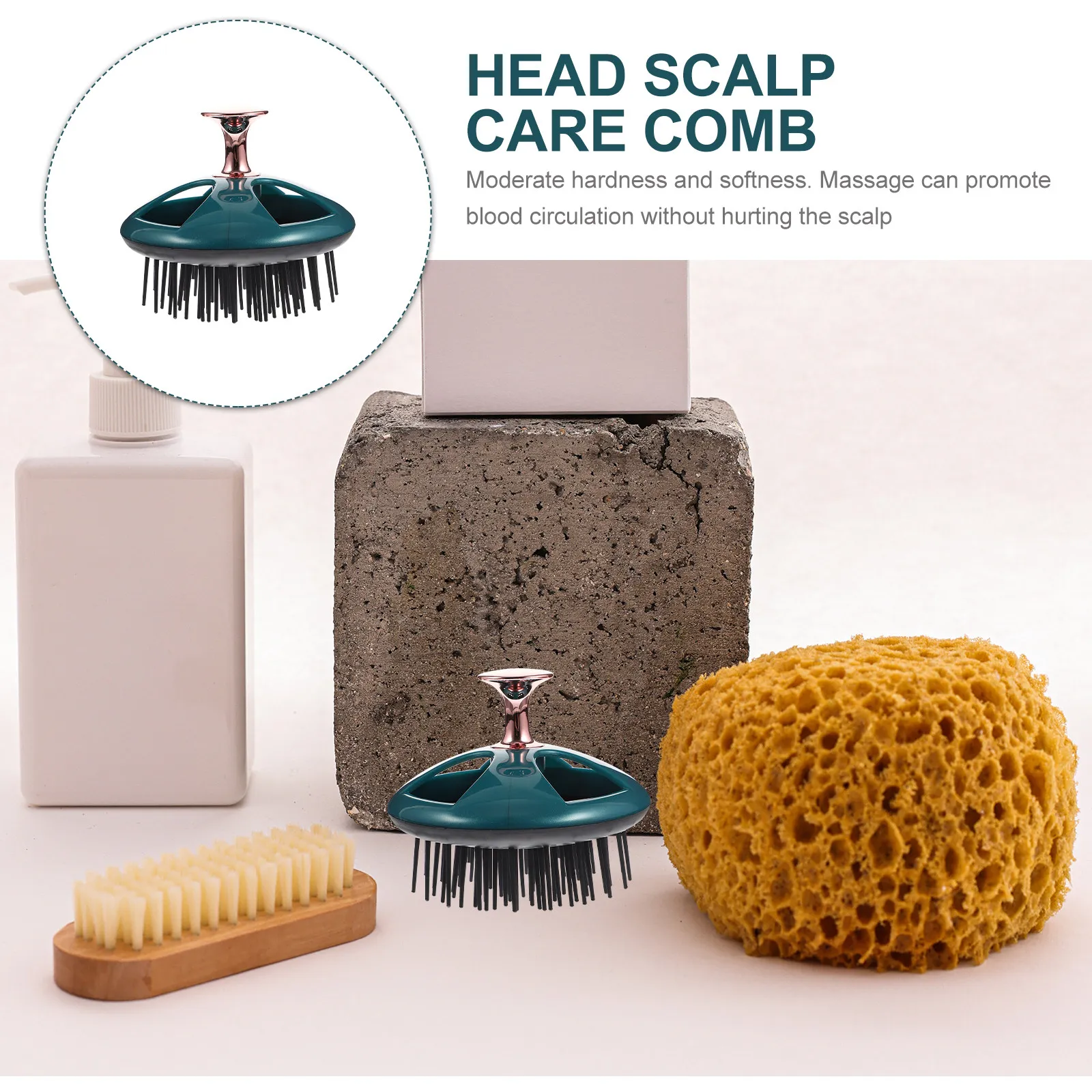 

Household Scalp Massager Wear-Resistant Lightweight Scalp Brush Daily Exfoliator for Travel and Home Use Head Accessory