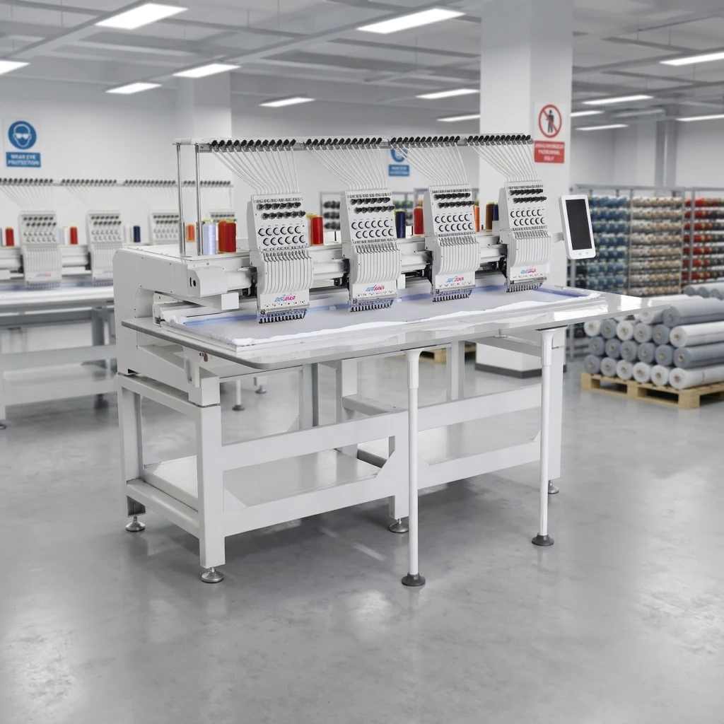 REVHON Industrial Computer Embroidery Machine Four Heads Digital Embroidery Machine High Speed Flat Embroidery Machine