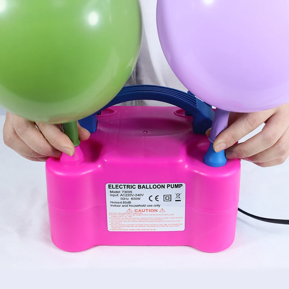 Electric Balloon Air Pump Inflator Dual-Nozzle Globos Machine Air Balloon Blower for Party Balloon Arch Column Stand Inflatable