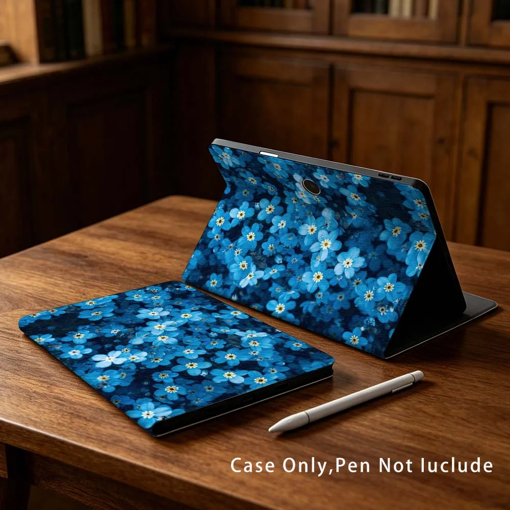 Blue Flower Creative Design Soft For OPPO VIVO IQOO OnePlus Realme Pad 3 Pro 13 12.1 11.4 11 inch Pen Tray Tablet Case