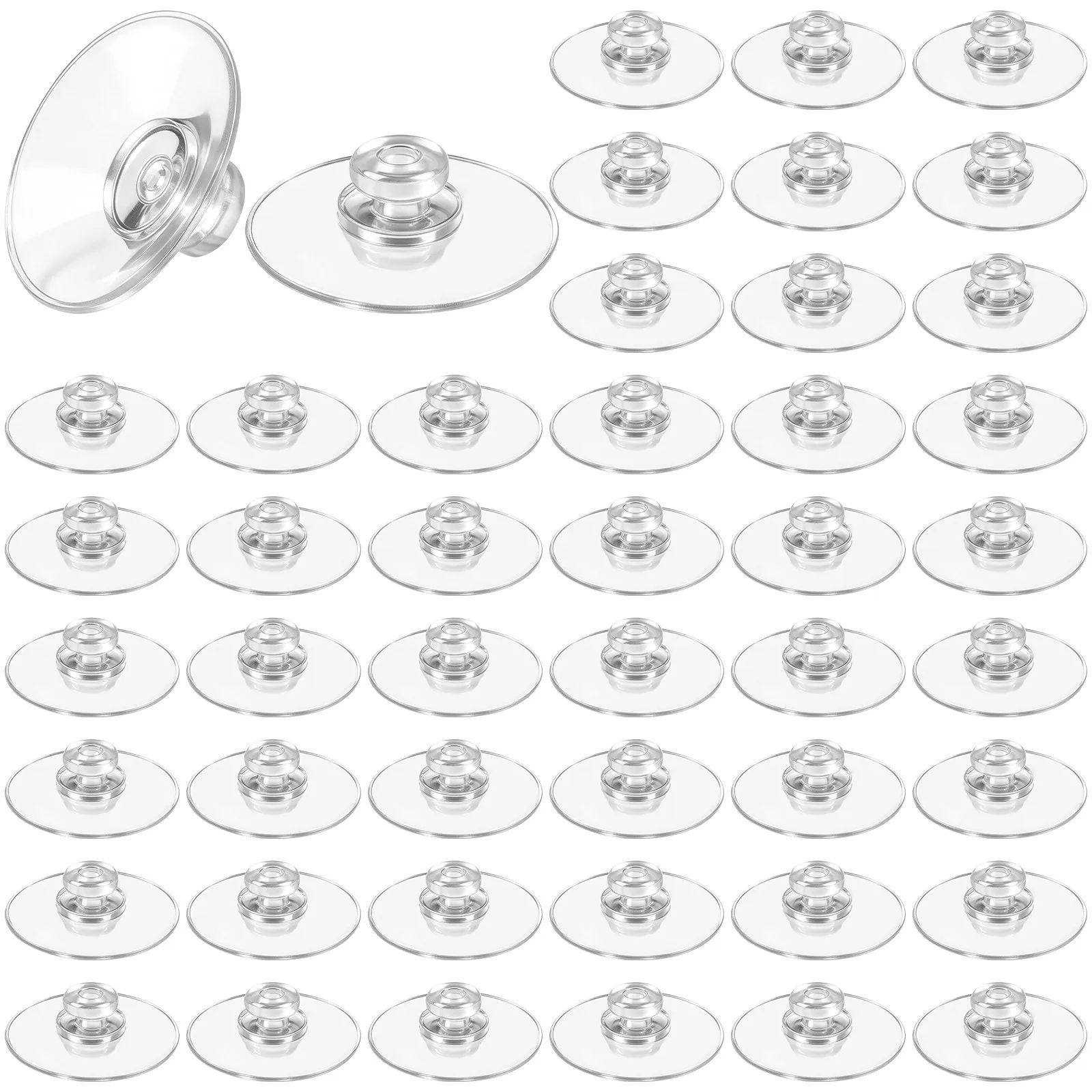 100Pcs Glass Table Desktop Suction Cup Hooks Mini Reusable Strong Load Hanging Keys String Lights Bathroom Kitchen