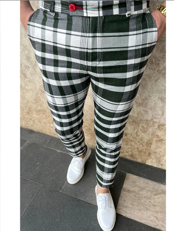 Men's Classic Business Casual Pants Slim Fit Fashion Pencil Set Pants High Quality Men's Suit Pants MA2