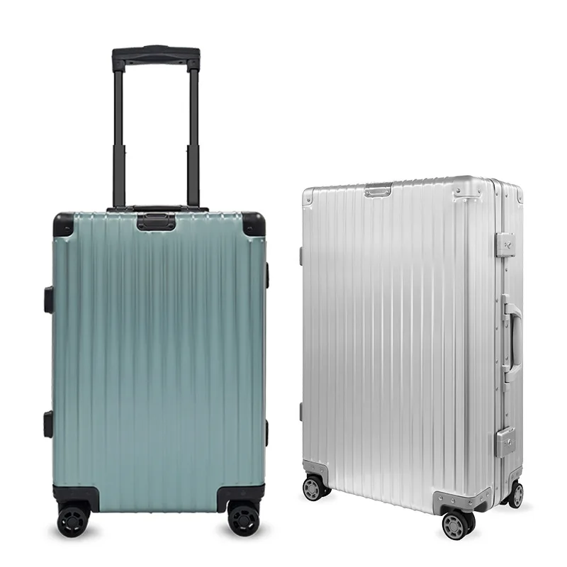 Aluminum large-capacity 24-inch trolley suitcase, business trip universal wheel combination lock suitcase