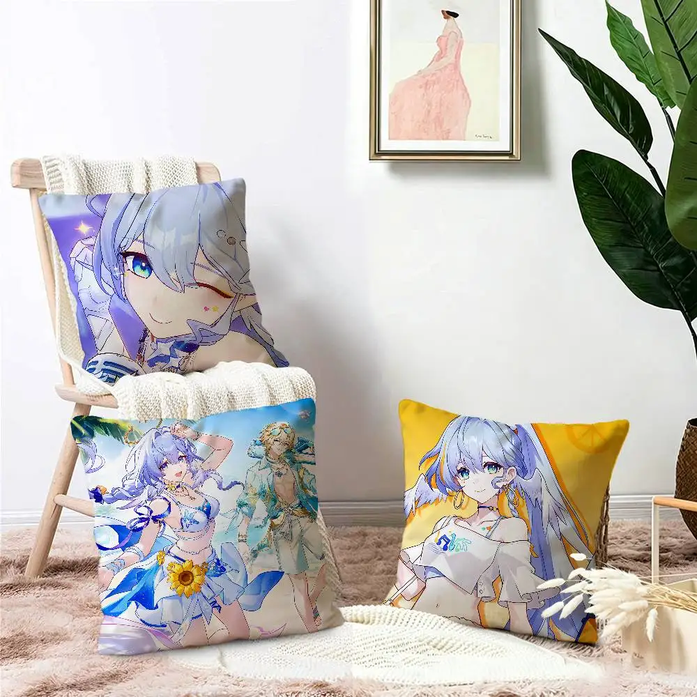 Game Honkai Star Rail ROBIN Cushion Cover Pillowcase Upholstery Sofa Throw Pillow Home Decor Pillowcas