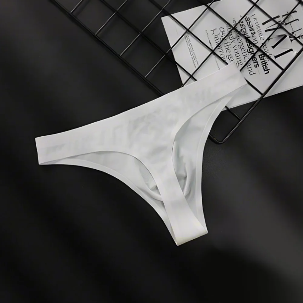 Men's G-strings Seamless Low Waist Briefs Sexy Sports Fitness Panties Super Comfortable Thin Male Underwear plus Size