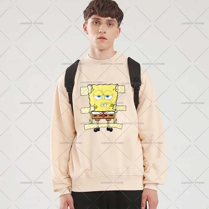 DIY Funny SpongeBob Heat Transfer Vinyl Sticker Iron On Transfers For Clothes T-shirt Hoodie Cartoon style Patches Washable Gift