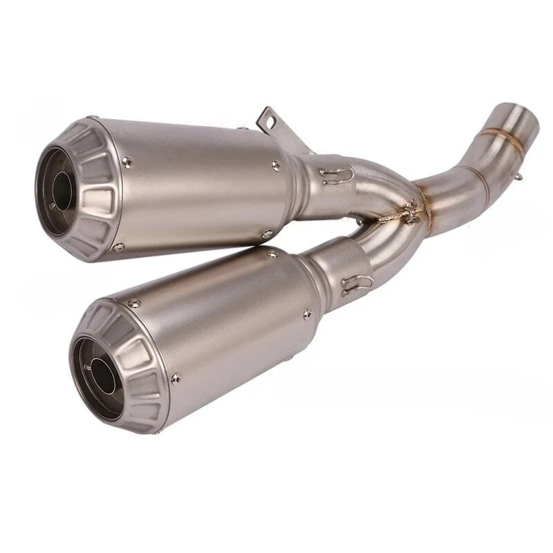 For Ducati Monster 797 Scrambler 803 Exhaust Pipes Dual-outlet Mid 51mm Muffler Exhaust Systems