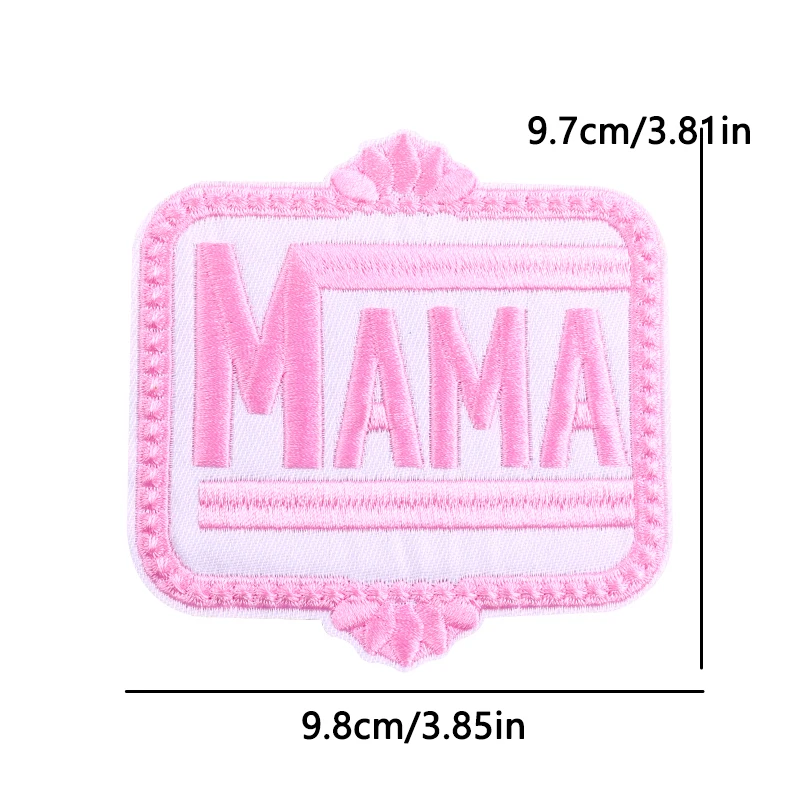 Cartoon Pink Letters ricamo Patch ferro fai da te su toppe per abbigliamento toppe personalizzate con Slogan sui vestiti giacche cucire distintivi