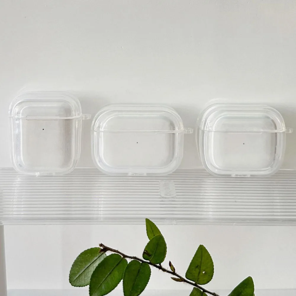 حافظة سماعة أذن كريستالية لأجهزة Apple AirPods Pro 2 غطاء حماية شفاف لـ AirPod 4 3 1 صندوق شحن ملحقات صلبة شفافة