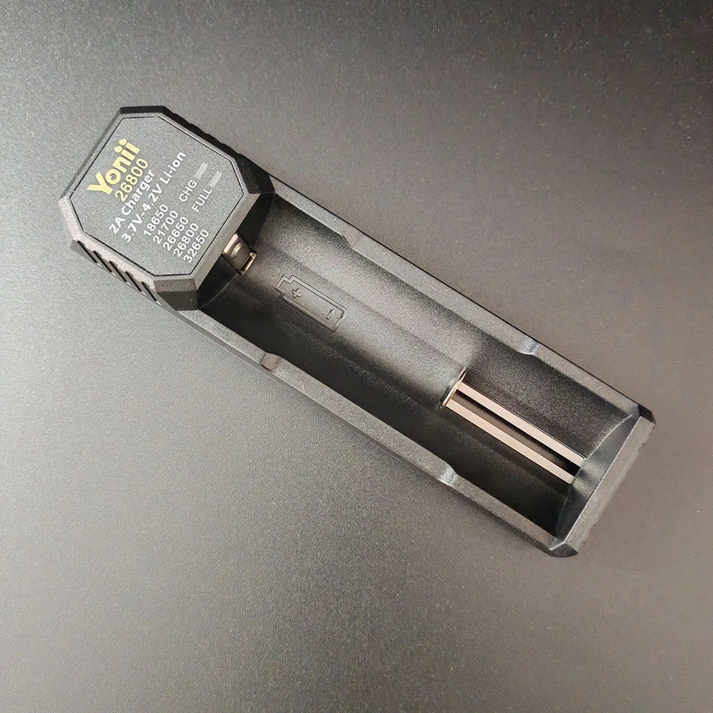 Yonii 26800 Charger for 3.7-4.2V Li-ion 18650 21700 26650 26800 32650 Flashlight Battery