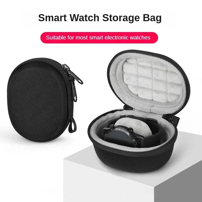 Tragbare EVA-Einzeluhren-Reisetasche Uhrenaufbewahrungsbox Uhrenhalter Wasserdicht für Smartwatches Reißverschluss-Etui – Detail 11