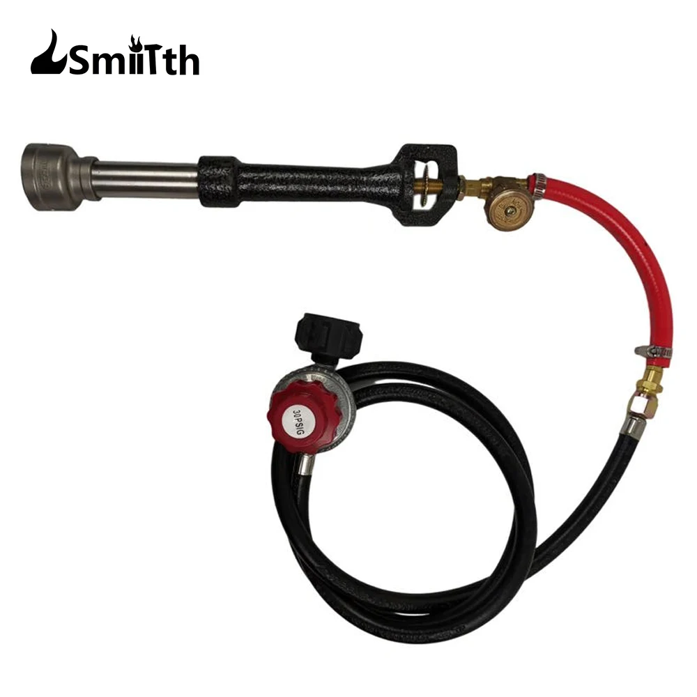 LSMIITTH Propane Gas Forge Burner With High Pressure Regulator Blacksmith Knife Making Melting Furnace Control System Air Choke