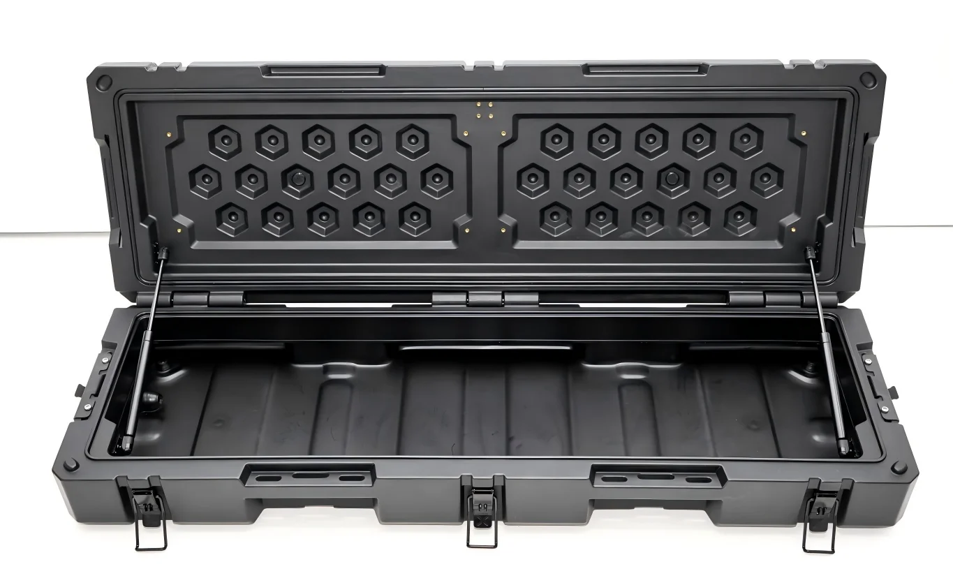 New Arrival 88L Rotomolded Roof Luggage Storage Box Plastic Sports Design Outdoor Car Storage Rack Cargo Case Storage Bag