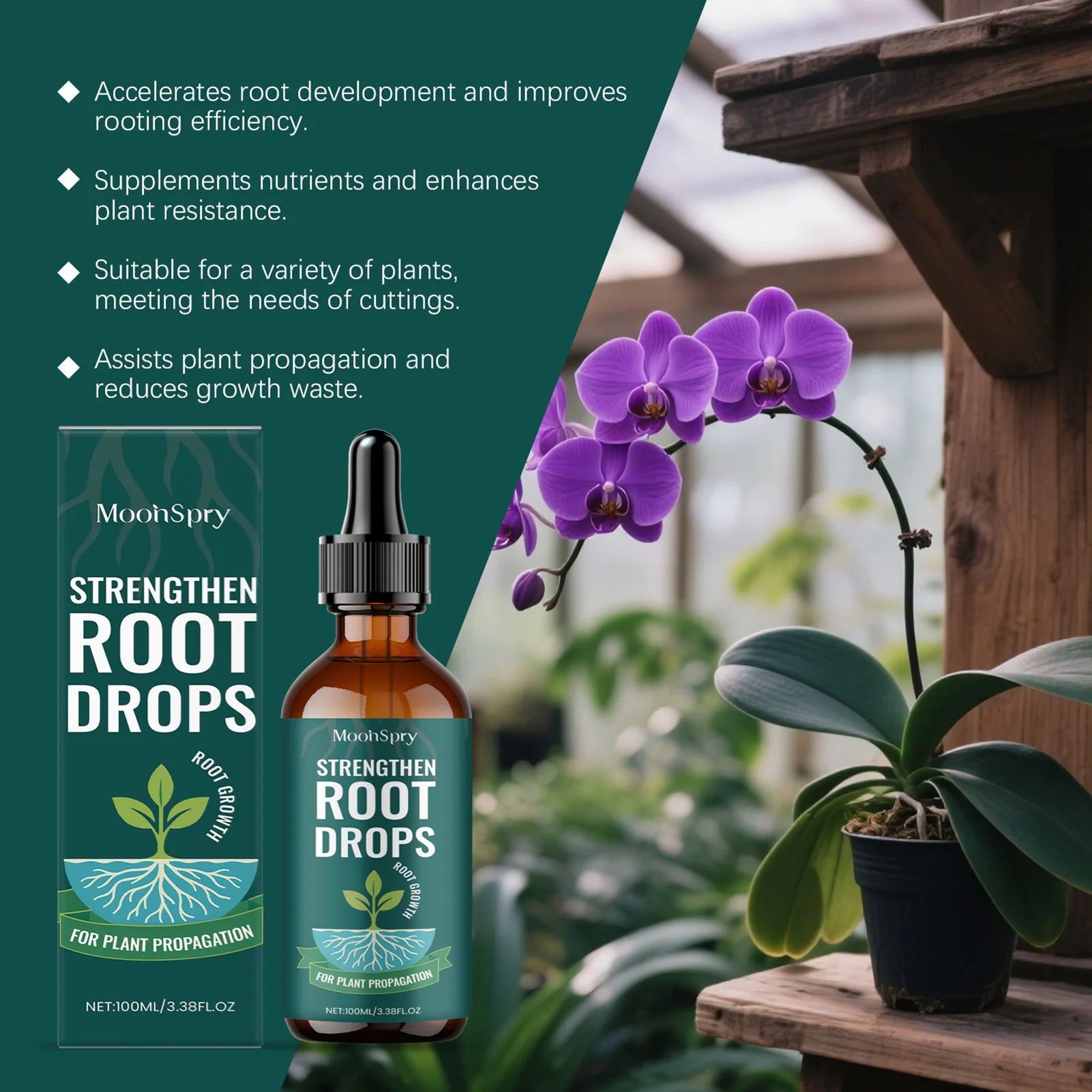 100ml Powerful Rooting Liquid For Cuttings Rapid Root Development Easy & Effective Indoor Green Plants Root Boosters Gardening