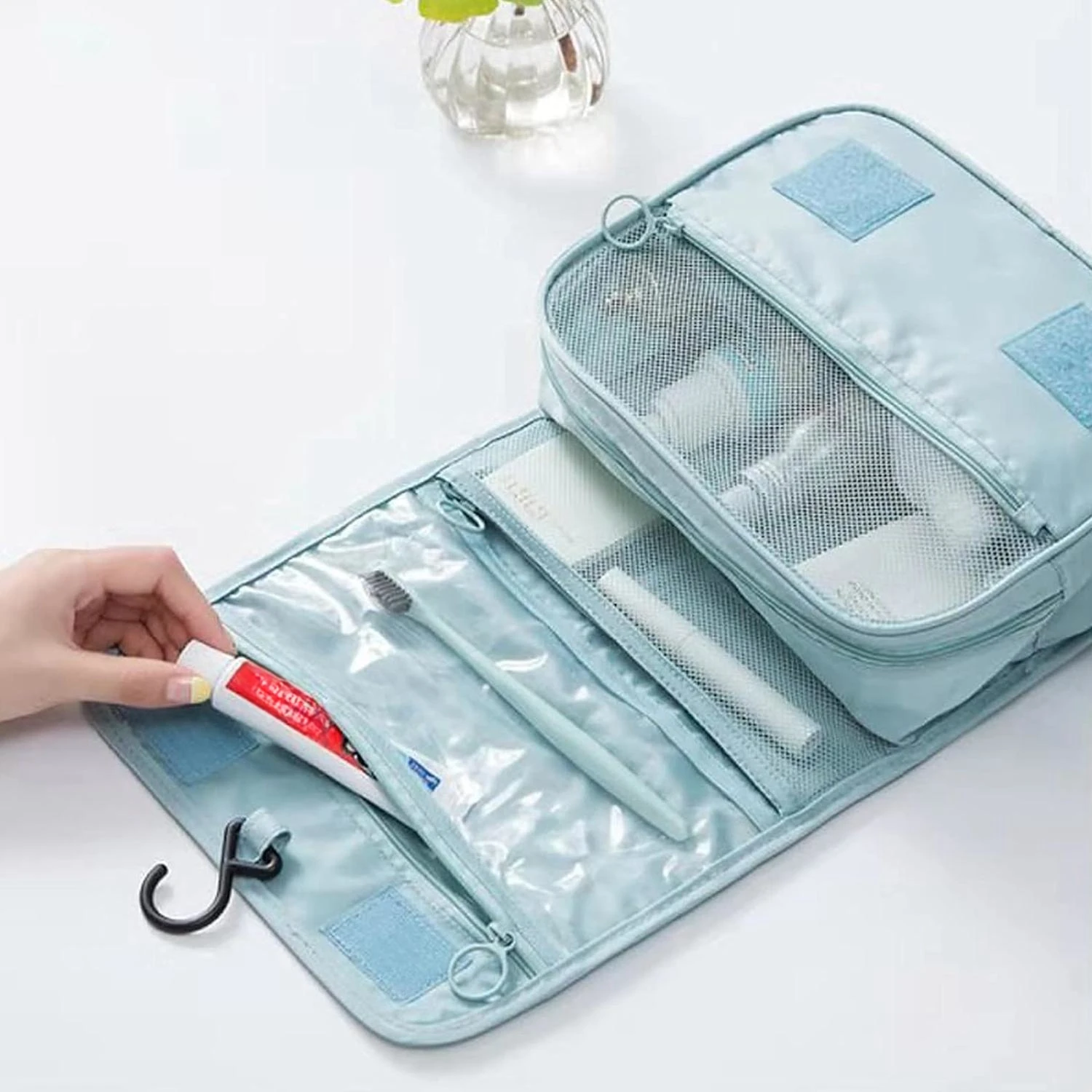 Travel Hook Wash Bag Thickened Waterproof Dry And Wet Separate Large Capacity Cosmetic Storage Bag