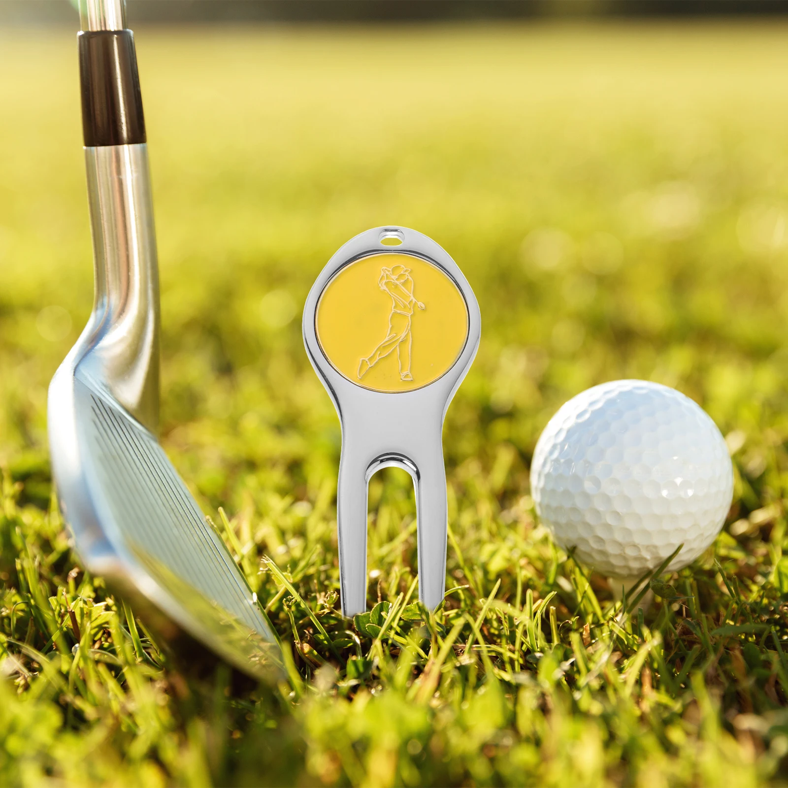 골프 디봇 툴 컴팩트 프로페셔널 디봇 수리 포크 휴대용 볼 마커 골프 액세서리 골프 마커