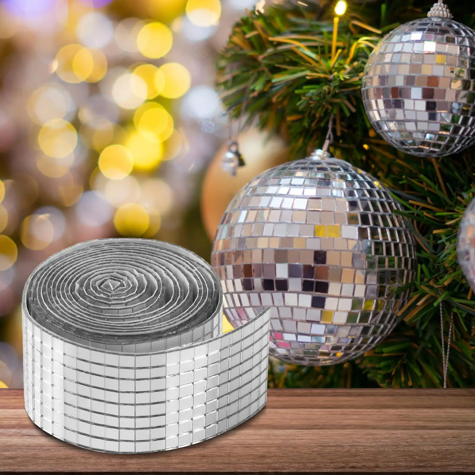 Self-Adhesive Craft Tiles Reflective Waterproof Stickers Disco Ball Tiles Decoration For Ceiling Floor Bathroom Kitchens