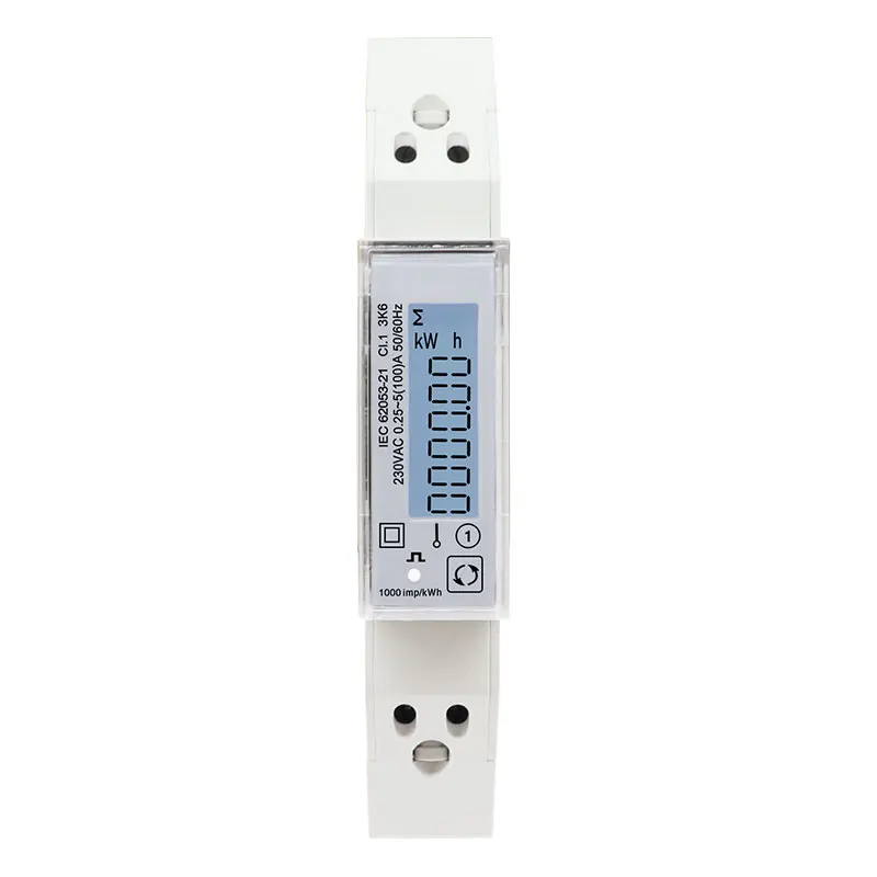 Medidor do consumo de energia do trilho do ruído da função multi, medidor da hora do watt, 100A, RS485, MODBUS, RTU, 230V, SDM120 V, A, PF Hz